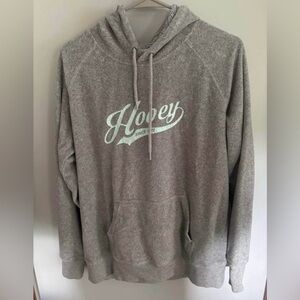 Hooey Patterned Gray Hoodie